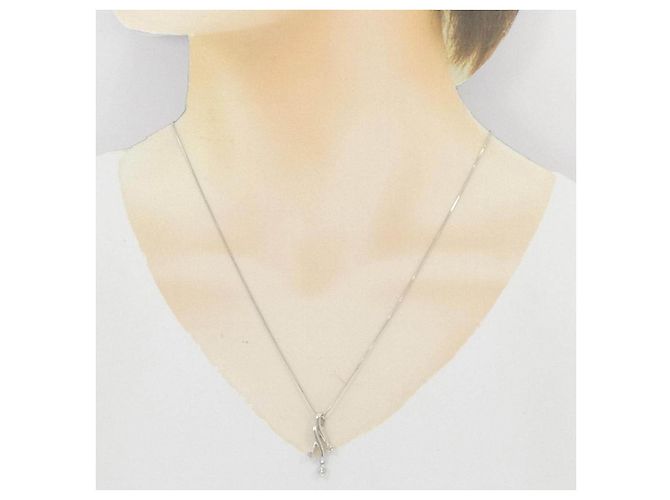 Autre Marque Collana in oro bianco Au750 e diamanti Argento - vista 6