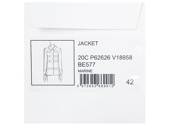 Chanel 20C P62626 Cotton Tweed Jacket Blue Navy blue - view 10