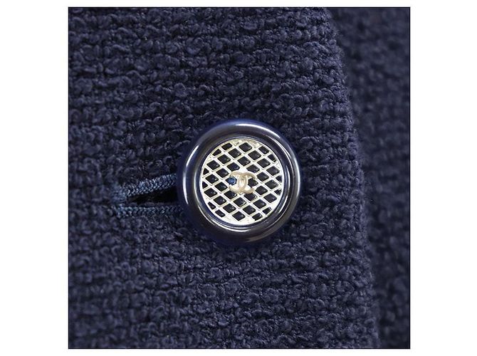 Chanel 20C P62626 Cotton Tweed Jacket Blue Navy blue - view 3