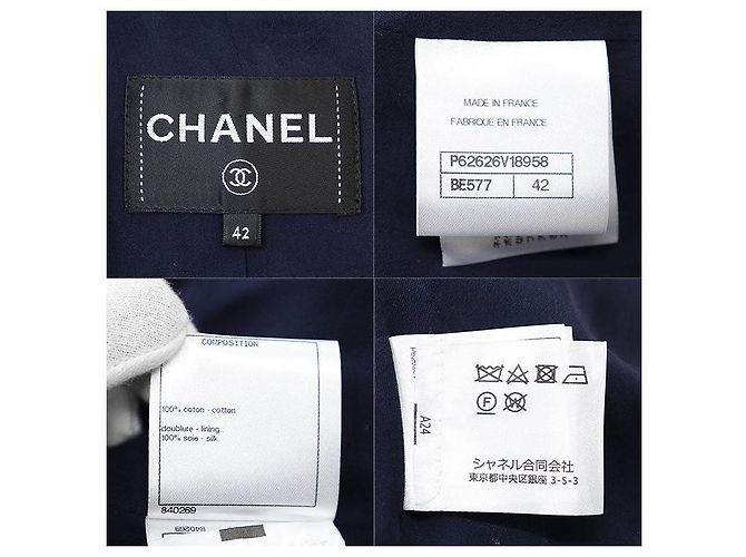 Chanel 20C P62626 Cotton Tweed Jacket Blue Navy blue - view 9