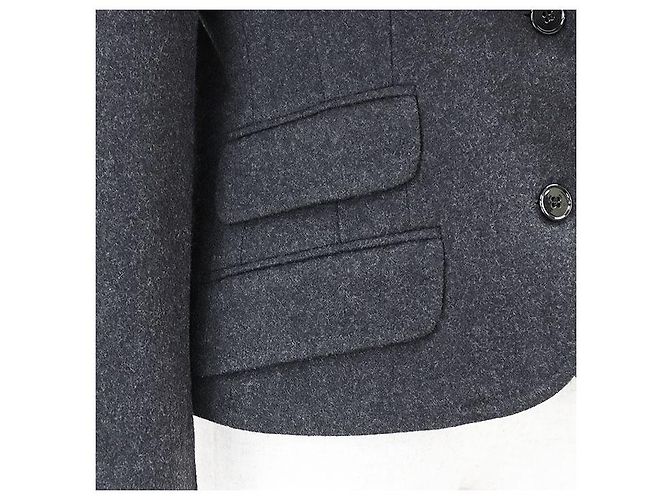 Dolce & Gabbana Dolce&Gabbana Wool Flannel Tailored Jacket Brown Dark grey - view 13