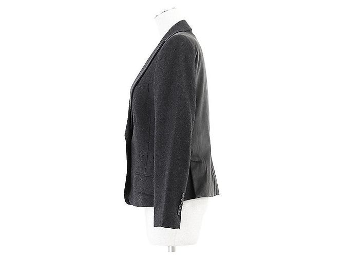 Dolce & Gabbana Dolce&Gabbana Wool Flannel Tailored Jacket Brown Dark grey - view 3