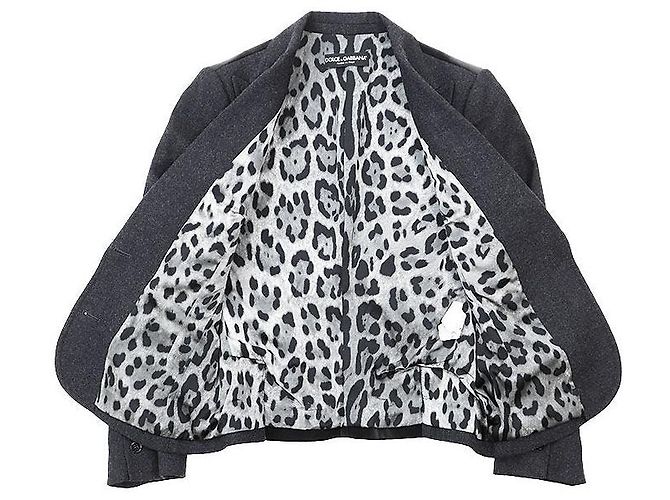 Dolce & Gabbana Dolce&Gabbana Wool Flannel Tailored Jacket Brown Dark grey - view 8