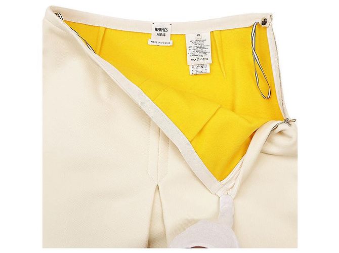 Hermès Falda larga Hermes en mezcla de lana y cachemira Crudo - vista 8