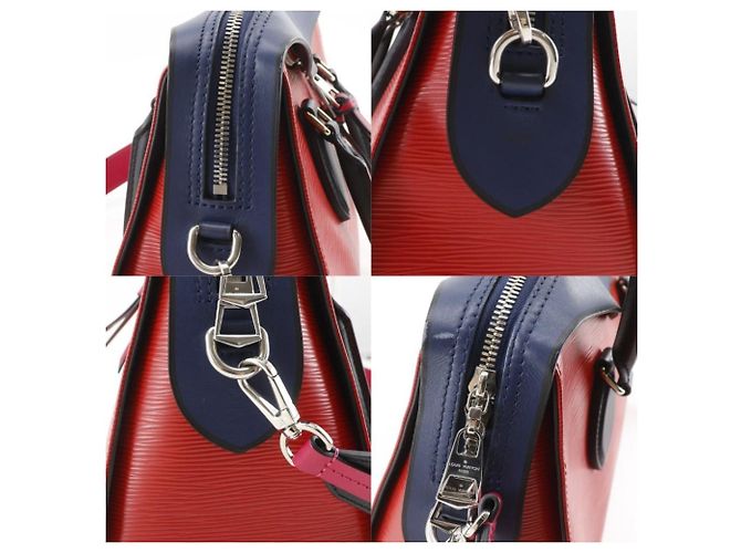 Borsa 2 vie Louis Vuitton Tuileries Tote Epi Rosso Blu navy - vista 13