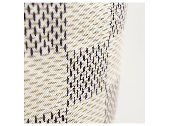 Saia de algodão Louis Vuitton Damier Azur Bege Cru Azul marinho - vista 11
