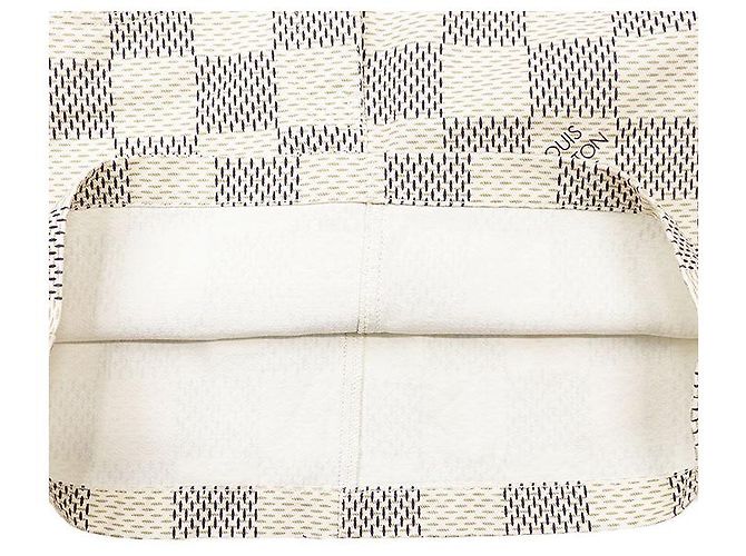Saia de algodão Louis Vuitton Damier Azur Bege Cru Azul marinho - vista 9