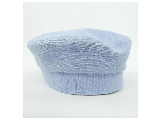 Hermès Hermes GIULIA VISAGE SOLEIL Baumwollkappe Blau - Ansicht 4