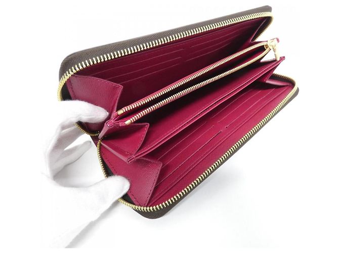 Cartera Larga Louis Vuitton Monogram Castaño Fucsia - vista 7
