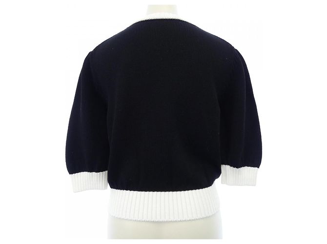 Prada Pullover aus Baumwolle mit Rundhalsausschnitt Schwarz - Ansicht 2
