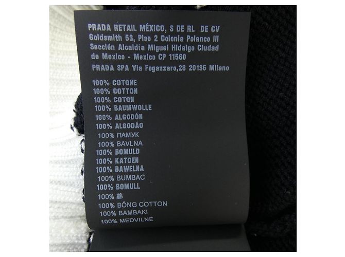 Prada Pullover aus Baumwolle mit Rundhalsausschnitt Schwarz - Ansicht 3