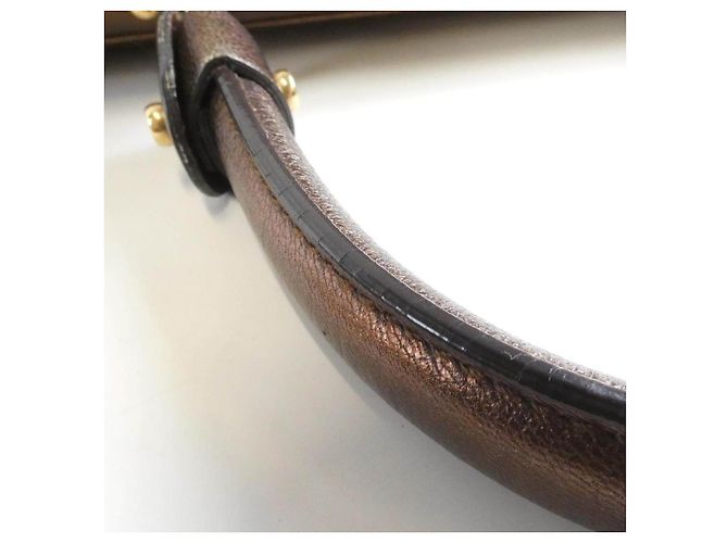 Borsa in pelle Salvatore Ferragamo D'oro Bronzo - vista 7