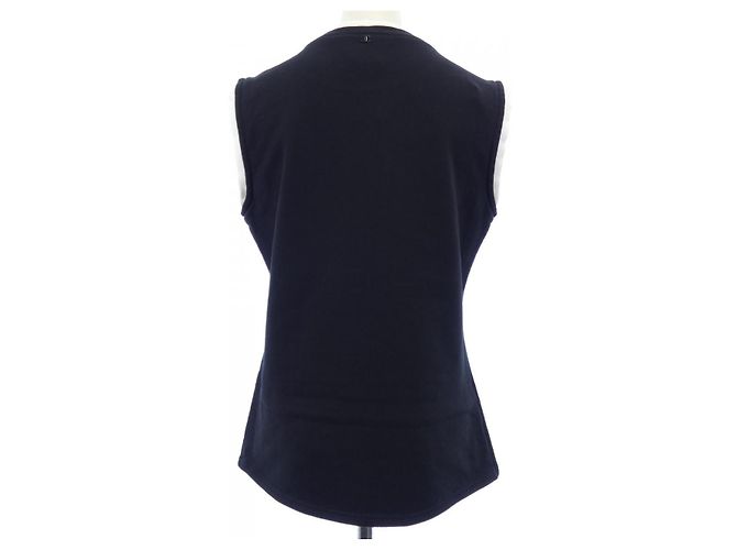 Top Chanel negro de tela - vista 2