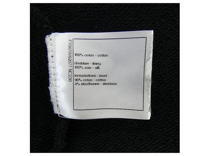 Top Chanel negro de tela - vista 3