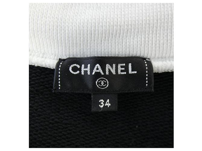 Top Chanel negro de tela - vista 4