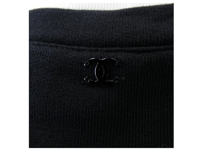Top Chanel negro de tela - vista 8