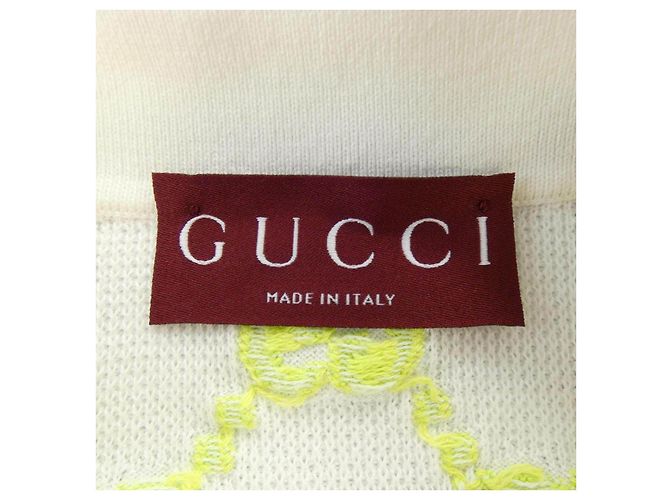 Polo Gucci GG in cotone Bianco Verde - vista 4