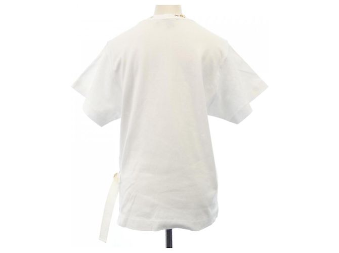 T-shirt in cotone Louis Vuitton Side Strap Tee Bianco - vista 2