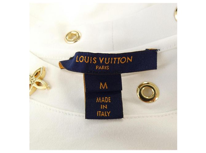 T-shirt in cotone Louis Vuitton Side Strap Tee Bianco - vista 4