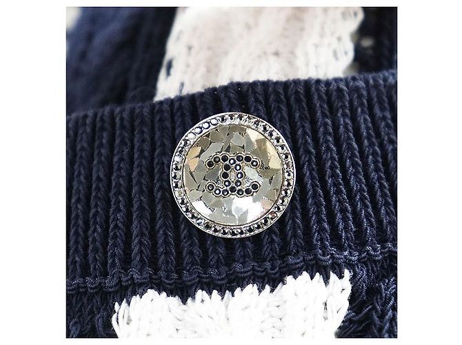 Chanel P74635 Strickjacke aus Baumwolle Blau - Ansicht 4