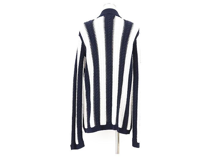 Chanel P74635 Strickjacke aus Baumwolle Blau - Ansicht 6