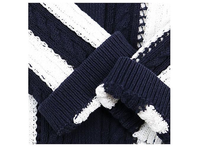 Chanel P74635 Strickjacke aus Baumwolle Blau - Ansicht 9