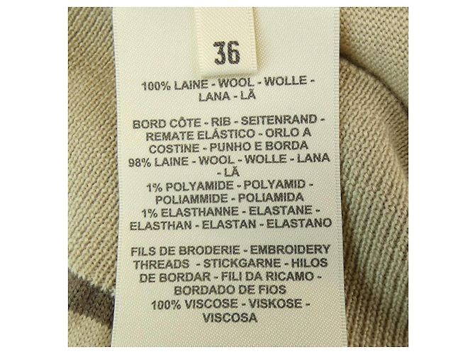 Top de malha Hermès Bege Castanho Branco Marrom - vista 3