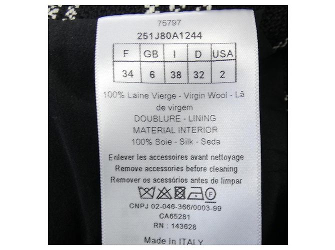 Autre Marque Gonna a quadri Christian Dior Nero - vista 3