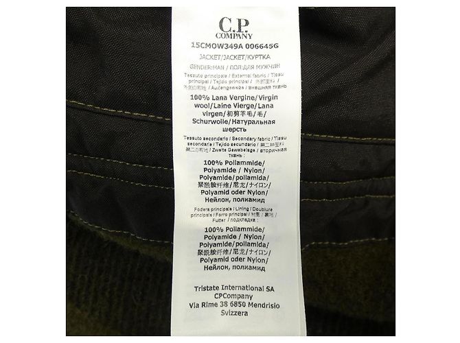 CP Company Abrigo Duffle de lana C.P. Company Negro Verde - vista 3