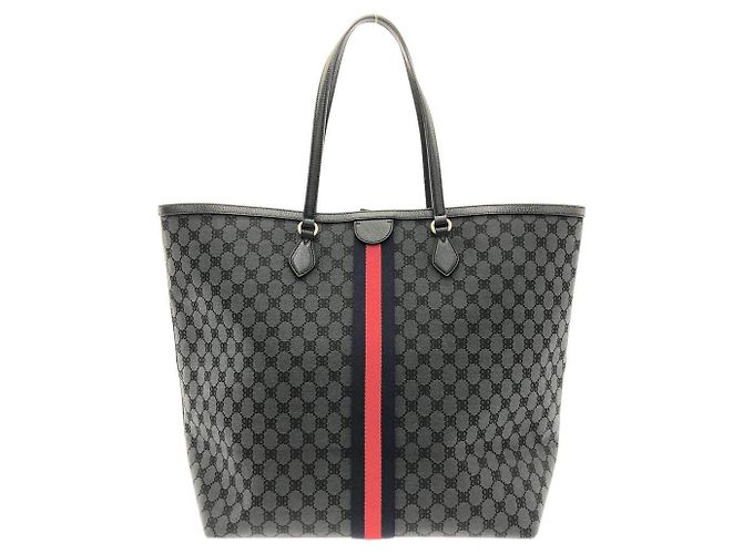 Balenciaga Hacker Large Tote Bag Shopper aus Canvas Schwarz - Ansicht 2