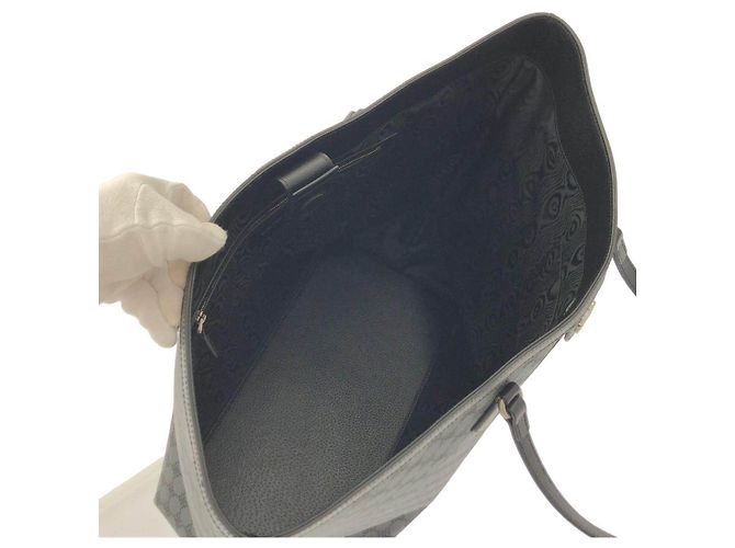 Balenciaga Hacker Large Tote Bag Shopper aus Canvas Schwarz - Ansicht 6
