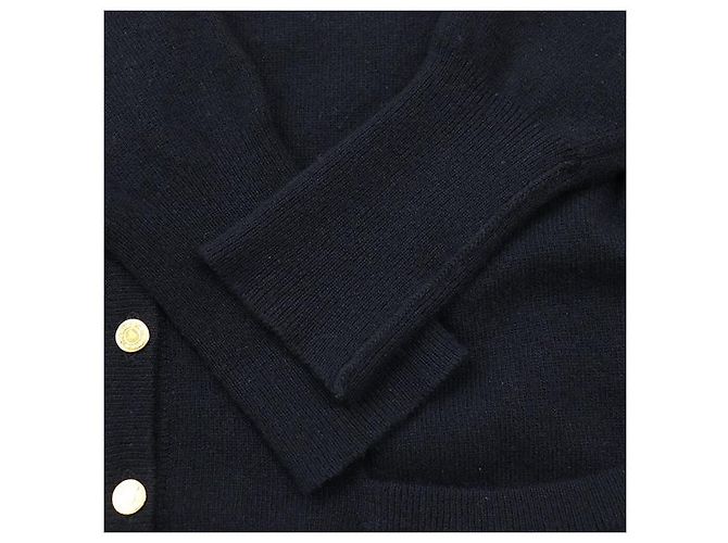 Cardigã Hermès 100% Cashmere Azul Azul marinho - vista 12