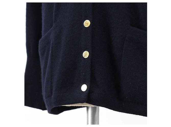 Cardigã Hermès 100% Cashmere Azul Azul marinho - vista 13