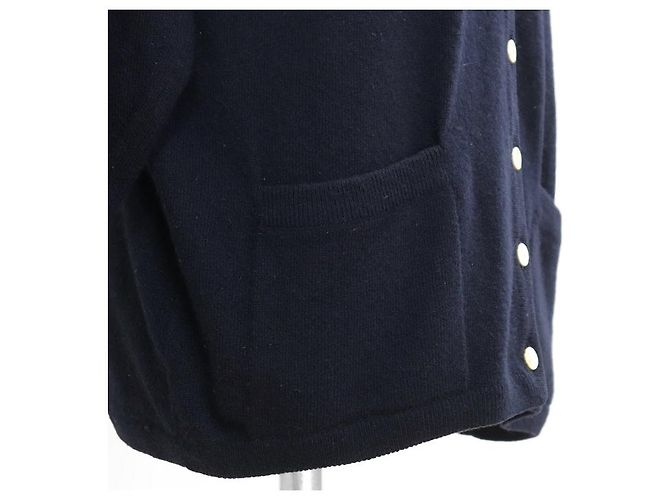 Cardigã Hermès 100% Cashmere Azul Azul marinho - vista 4