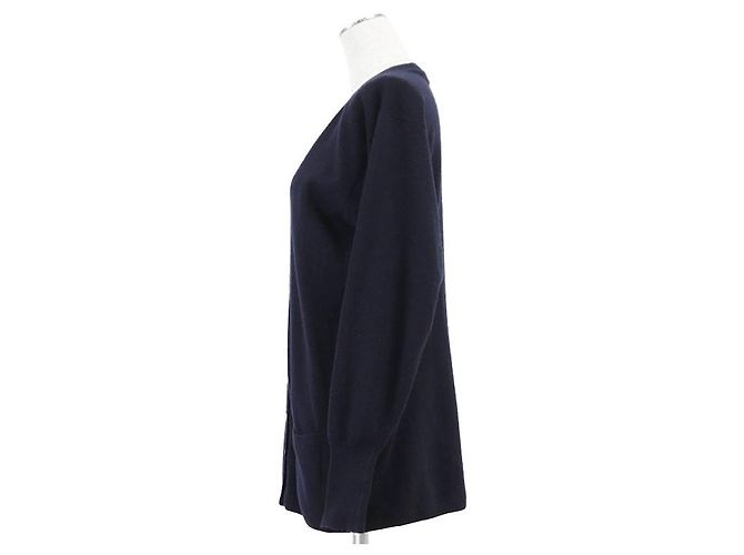 Cardigã Hermès 100% Cashmere Azul Azul marinho - vista 5