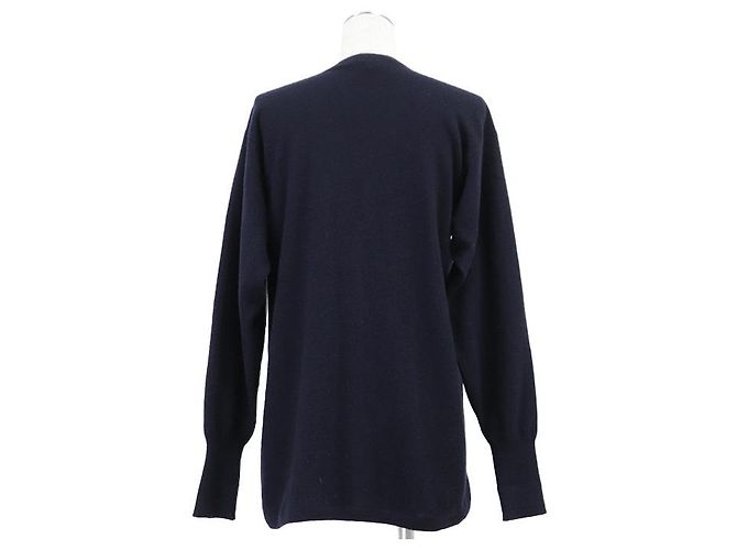 Cardigã Hermès 100% Cashmere Azul Azul marinho - vista 6