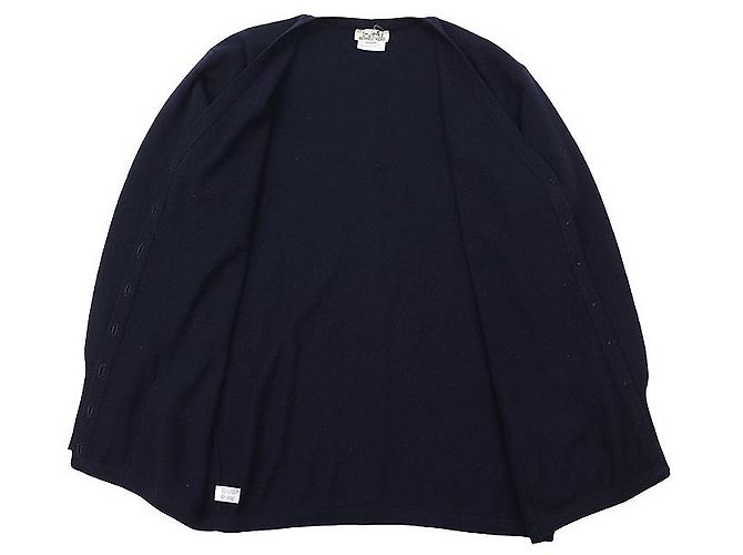Cardigã Hermès 100% Cashmere Azul Azul marinho - vista 8