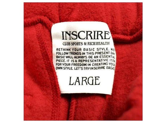 Autre Marque Pantaloni jogging in pile INSCRIRE Rosso - vista 4