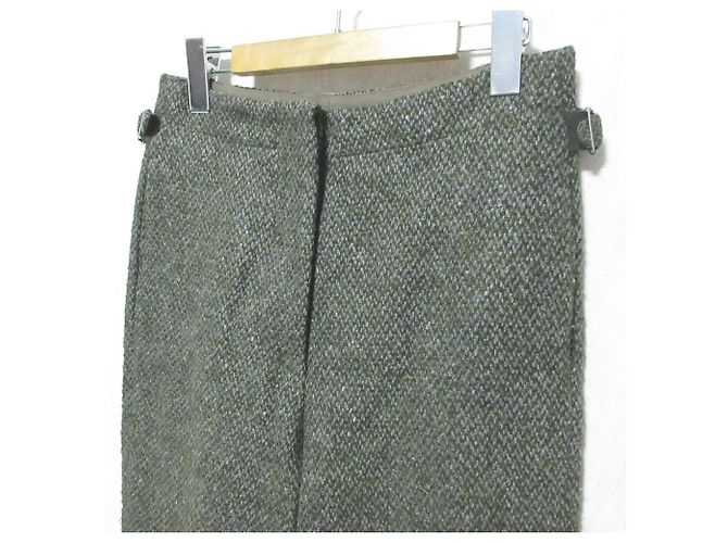 Autre Marque BACCA Tweed-Hose mit hoher Taille, gerade geschnitten Grün Khaki - Ansicht 3