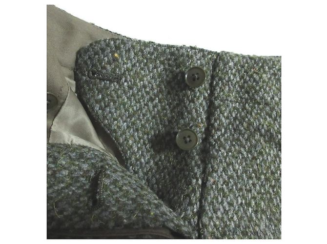 Autre Marque BACCA Tweed-Hose mit hoher Taille, gerade geschnitten Grün Khaki - Ansicht 4