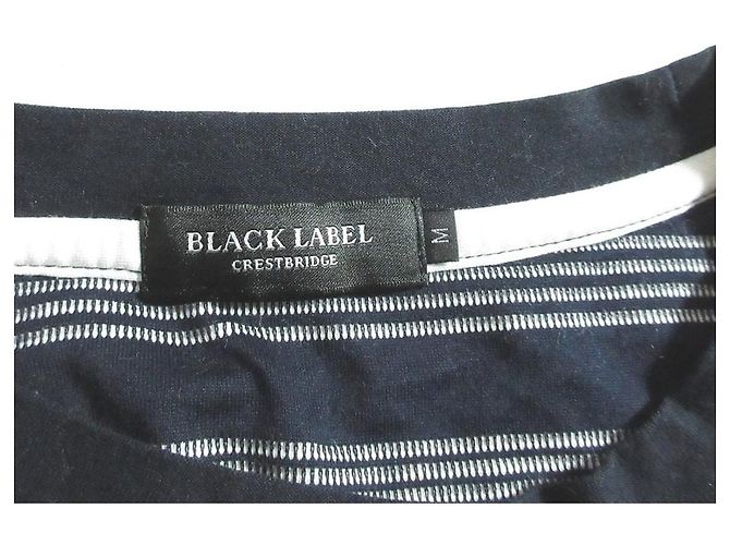Autre Marque T-shirt de algodão às riscas Black Label Crestbridge Preto - vista 4