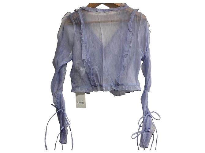 Autre Marque Blusa trasparente Snidel con fiocco anteriore Porpora - vista 2