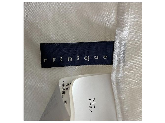 Autre Marque martinique Bluse mit gerafftem Ausschnitt Weiß - Ansicht 10