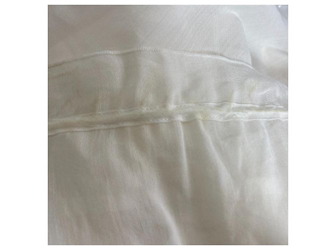 Autre Marque martinique Bluse mit gerafftem Ausschnitt Weiß - Ansicht 4