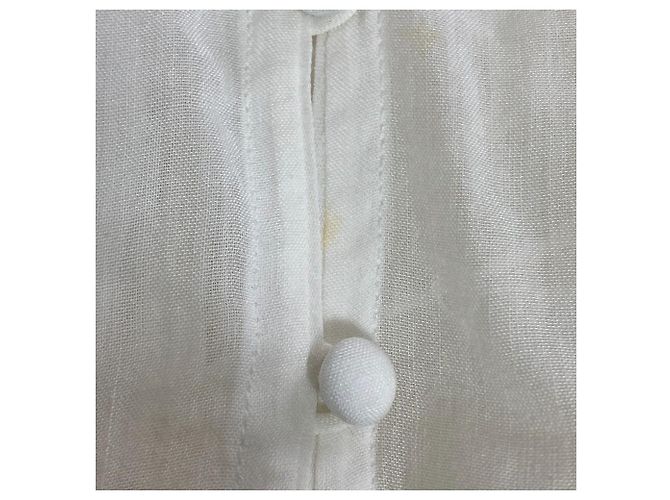 Autre Marque martinique Bluse mit gerafftem Ausschnitt Weiß - Ansicht 6
