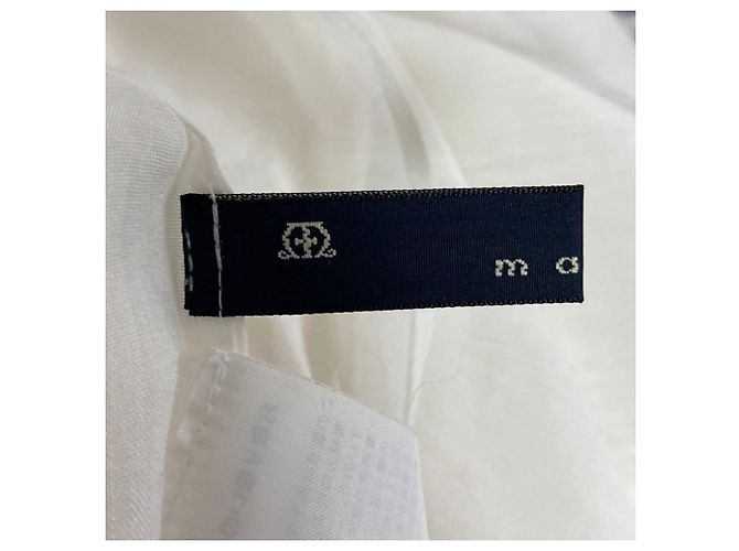 Autre Marque martinique Bluse mit gerafftem Ausschnitt Weiß - Ansicht 9
