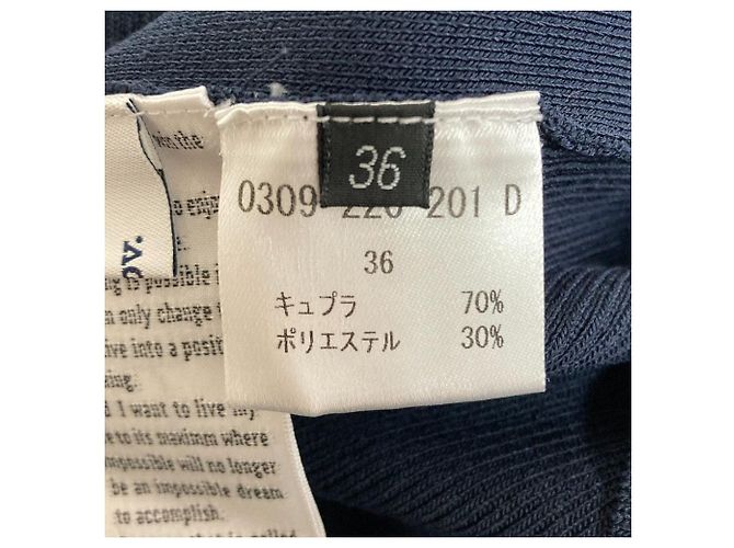 Autre Marque Sov. DOUBLE STANDARD CLOTHING Top de malha com mangas médias Azul Azul marinho - vista 4