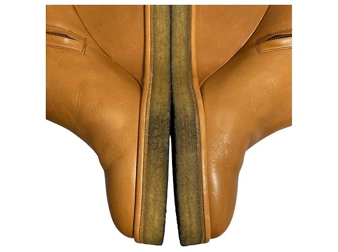 Céline Celine Suede Wedge Short Boots Brown - view 11