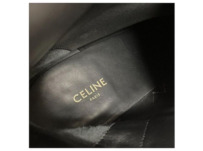 Céline Celine Suede Wedge Short Boots Brown - view 8