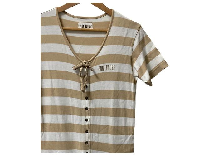 Autre Marque Vestido Border PINK HOUSE Beige - vista 2
